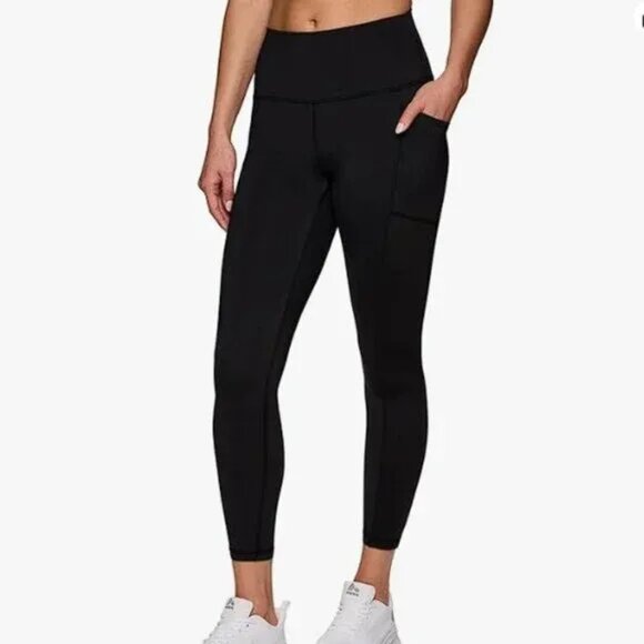 RBX size Large Ribbed Full Length Yoga Leggings with Pockets - Picture 1 of 5